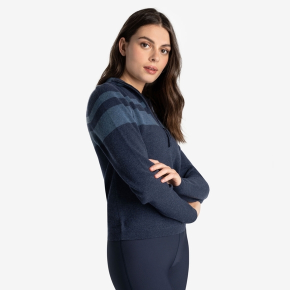 Eco Wool Turtle Neck Pullover - Outerspace Heather Lole Size S - Picture 3 of 9